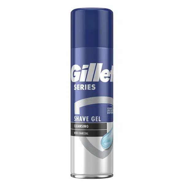 GILLETTE Series Cleansing Charcoal Gel na holení s dřevěným uhlím 200 ml