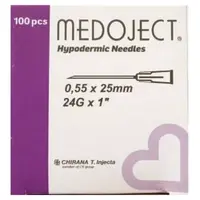 CHIRANA Injekční jehla 0.55x38 fialová jednorázová 100 ks