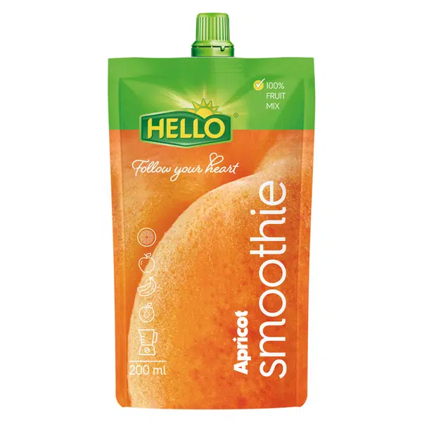 HELLO Smoothie meruňka kapsička 200 ml x 10 kusů