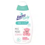 LINTEO Baby Mycí mléko a šampon s Bio měsíčkem lékařským 425 ml