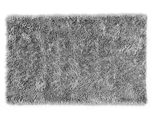 Koupelnová předložka Ella 50x80 cm, stříbrná