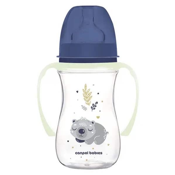 CANPOL BABIES Antikoliková lahev EasyStart sleepy koala modrá 240 ml