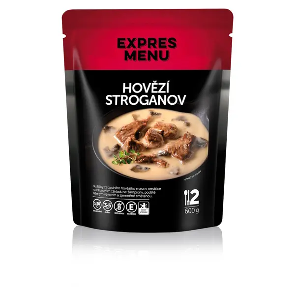 EXPRES MENU Hovězí Stroganoff bez lepku 2 porce