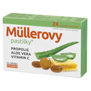 DR. MÜLLER Müllerovy pastilky s propolisem a aloe vera 24 ks