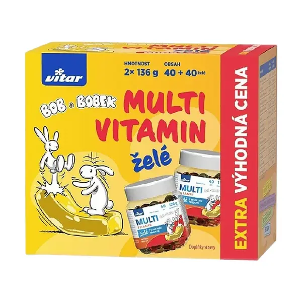 VITARKids  Multivitamin Bob a Bobek želé 2 x 40 kusů
