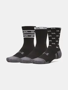 Unisexové ponožky Under Armour UA Perf Tech Nov 3pk Crew-BLK - unisex
