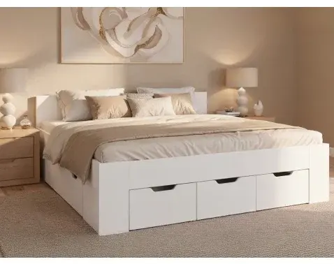 Posteľ Astral 140x200 cm, biela%