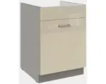 Kuchynská drezová skrinka Karmen 60ZL, 60 cm, šedá/krémová%