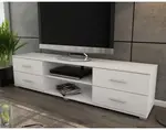 Široký TV stolík Oskar TV, biely. šírka 180 cm%