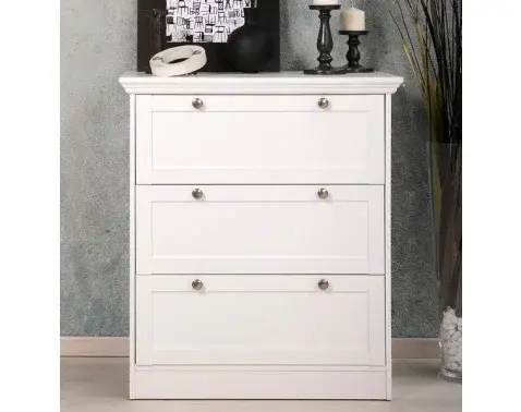 Komoda so zásuvkami Landwood, biela%