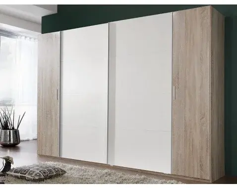 Šatníková skriňa Lotto, dub sonoma/biela%