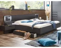 Posteľ s nočnými stolíkmi Saigon 180x200 cm, s osvetlením%