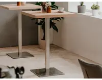 Barový stôl Quadrato 70x70 cm, dub sonoma/nerez%