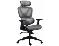 Kancelárske kreslo Lincoln, šedo-čierna látka%