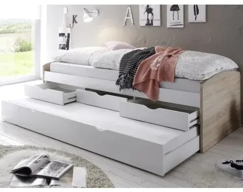 Posteľ so zásuvkami Nessy 90x200 cm%