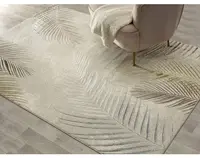 Koberec Creation 80x150 cm, krémovo-zlatý, vzor listy%