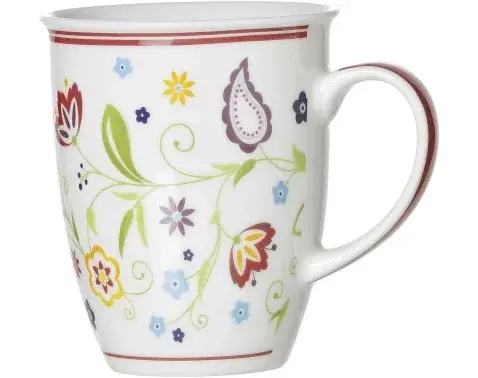 Hrnček Shanti Doppio 320 ml, farebné kvety%