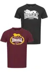Pánske tričká Lonsdale 117433-Black/Oxblood