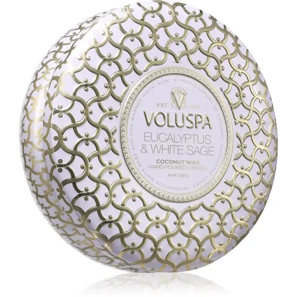 VOLUSPA Maison Blanc Eucalyptus & White Sage vonná svíčka v plechovce 340 g