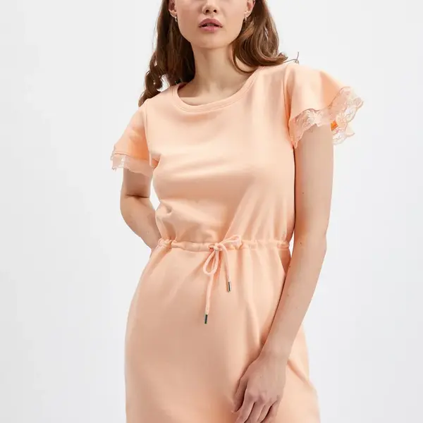 Marhuľové dámske mikinové šaty ORSAY