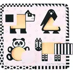 Bigjigs Toys Black & White Shape Puzzle aktivity vkládačka 10m+ 5 ks