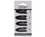 Sponky do vlasov s podložkami Eurostil Professional - 6 cm, čierne, 4 ks (06388)