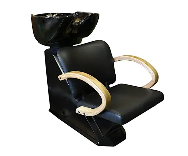 Kadernícky umývací box s drevenými podrúčkami SilverFox 6213 - čierny + darček zadarmo