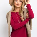 Dámske oblečenie Fashionhunters i523_RV-BZ-5121.22Pbordowy