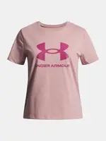 Dívčí tričko Under Armour UA BIG LOGO SS-PNK - Holky