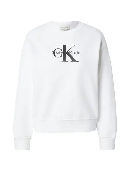 Calvin Klein Jeans Mikina  čierna / biela