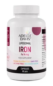 Adelle Davis - Lipozomálne železo, kapsuly, 14 mg