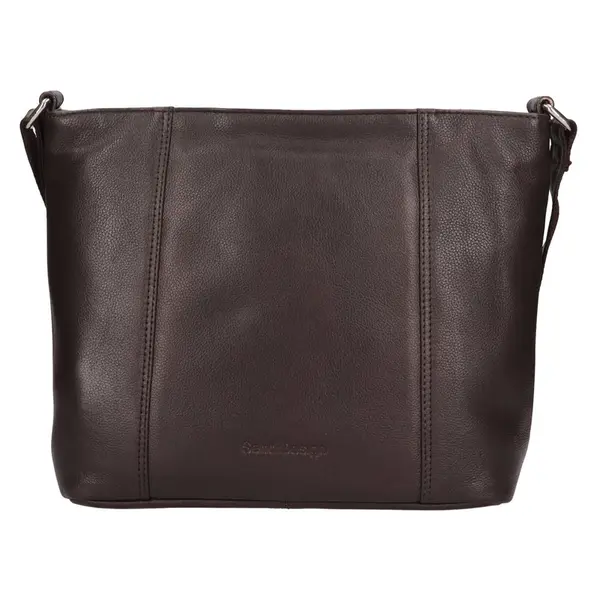 Dámská kožená crossbody kabelka SendiDesign Kristy - tmavě hnědá