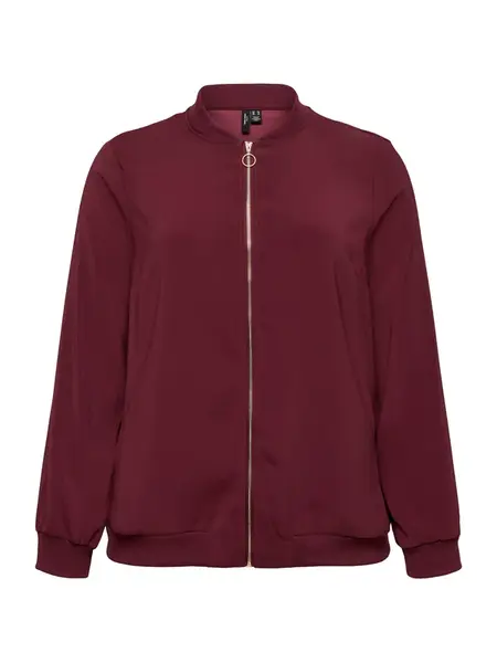 Vero Moda Curve Prechodná bunda  karmínovo červená