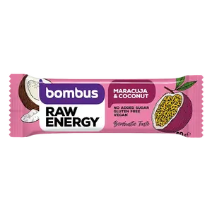 BOMBUS Raw energetická tyčinka maracuja a kokos 50 g