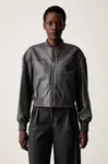 Guess Jeans  bunda bomber dámska z imitácie kože