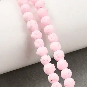 Dyed Synthetic Lava Rock Beads Strands