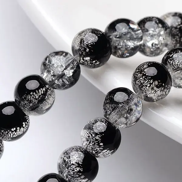 Crackle Glass Beads Strands