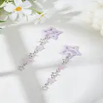2Pcs Star Alloy & Acrylic & Iron Snap Hair Clips