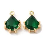 Real 18K Gold Plated Brass Micro Pave Cubic Zirconia Charms