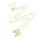 Brass Micro Pave Clear Cubic Zirconia Pendant Necklaces