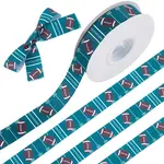 25 Yards Sport Ball Theme Printed Polyester Grosgrain Ribbon