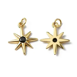 Rack Plating Brass Micro Pave Cubic Zirconia Pendants