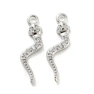 Brass Micro Pave Cubic Zirconia Pendants