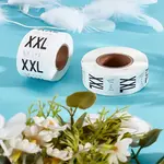 2 Rolls Paper Self-Adhesive Clothing Size Labels Sticker Rolls