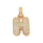 Brass Micro Pave Clear Cubic Zirconia Pendants