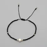 Adjustable Glass Seed Bead Braided Bead Bracelets for Women