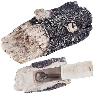 Simulation Resin Tree Stump Hidden Key