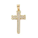 Brass Micro Micro Pave Clear Cubic Zirconia Pendants