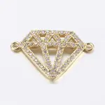Brass Micro Pave Cubic Zirconia Links