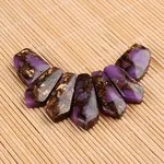 Assembled Dyed Synthetic Imperial Jasper and Bronzite Pendants